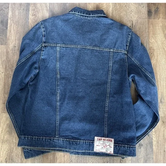 True Religion‎ Men's Jesse Denim Trucker Jacket Medium Wash Size Medium NEW $159